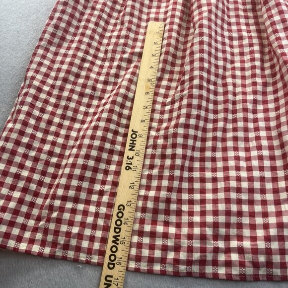 COTTONTAIL ORIGINALS Red Gingham Navy Floral DRESS 14 Vintage 80s 90s Retro Midi - Picture 8 of 16